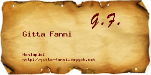 Gitta Fanni névjegykártya