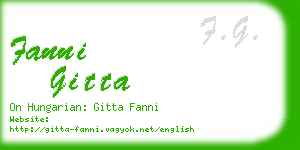 fanni gitta business card